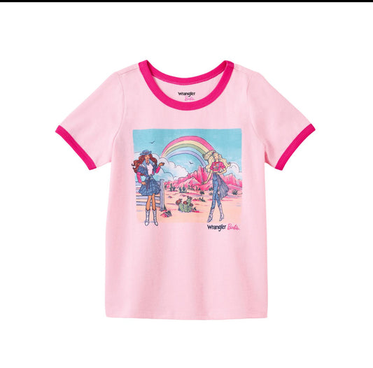 Girls Wrangler Pink Barbie Tee 112344860