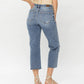 Jeans Women’s Judy Blue High Waisted Destroy Crop Wide Leg 82256