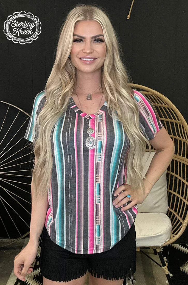 Shirts Women’s Sterling Kreek Serape City Heart Top S3045