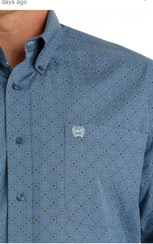 Shirts Mens Cinch Dusty Blue Button MTW1105693