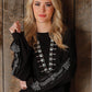 Outerwear Women’s Cruel Black Sweater Embroidered Sleeves CTK7458003