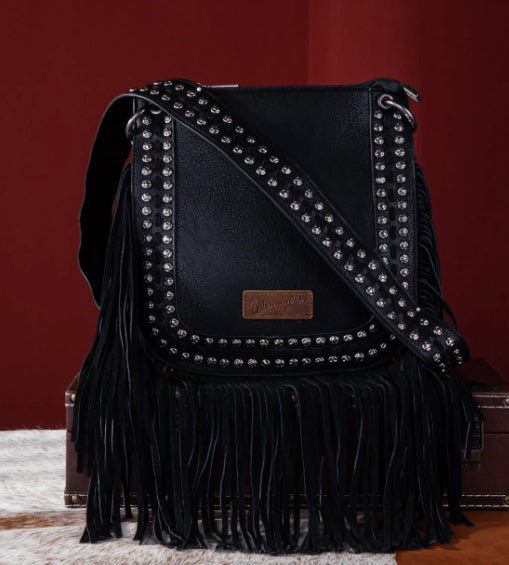 Purses Wrangler Rivets Fringe WG65-G2003BK