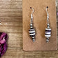 Wampum Shell Dangle Earrings EAR-DAN-158-PUR