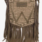 Purses Wrangler Leather Fringe Jean Denim Pocket Brown WG44-8360GN