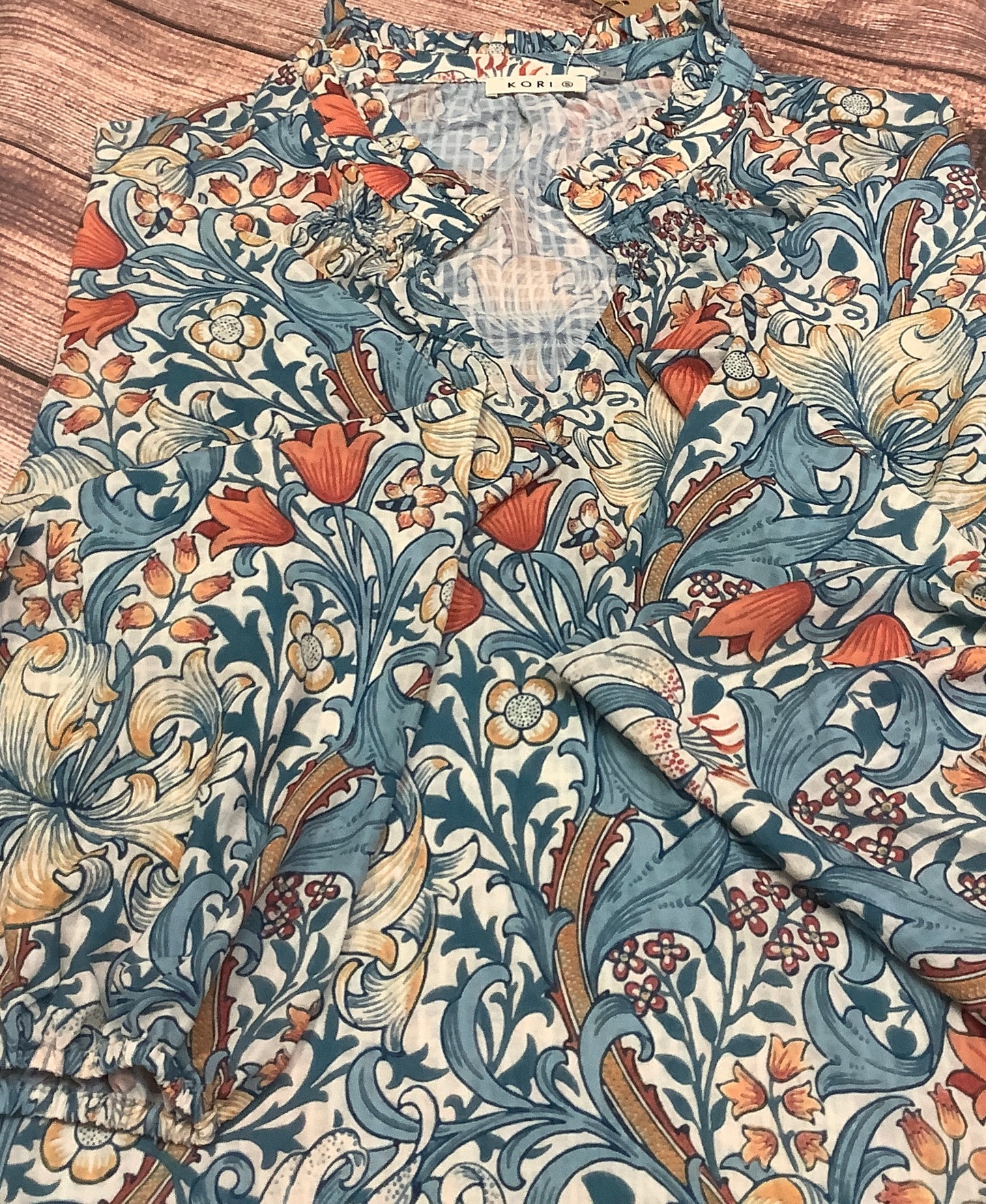 Shirts Women’s Long Sleeve  Blue Combo B10025