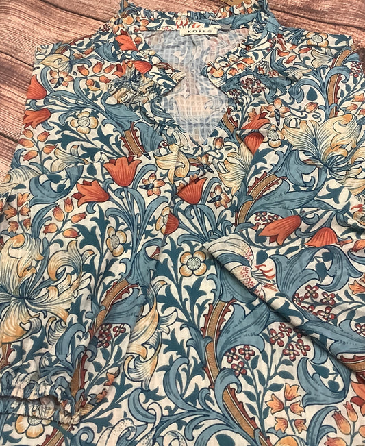 Shirts Women’s Long Sleeve  Blue Combo B10025