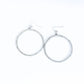 Jewelry Burnished Silver Circle Outline Earrings E590BS
