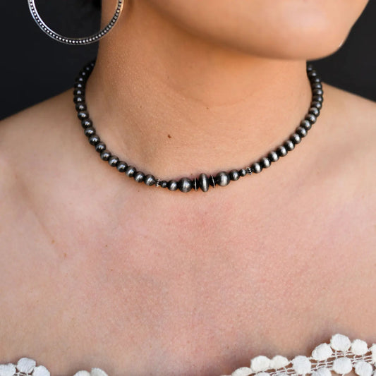 Jewelry 14" Dainty Faux Navajo Pearl Choker N1300