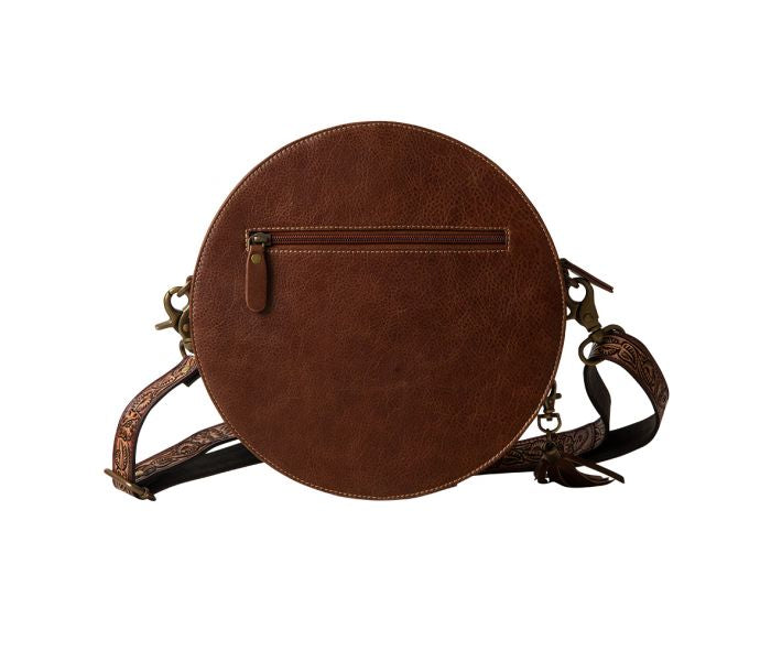 Purses Myra Bag Classic Country Hand-Tooled Round Bag S-7515