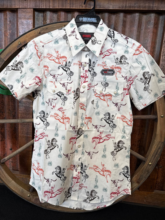 Shirts Men’s Rock&Roll Short Sleeve Snap BMN3S05848