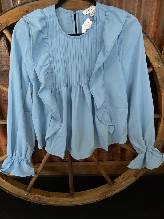 Shirts Women’s Long Sleeve Ruffle  HF23G053