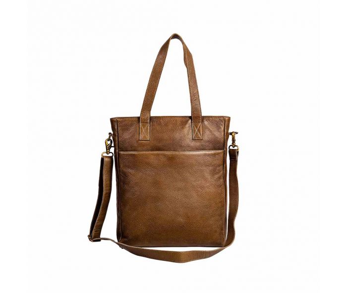 Purses Myra Bag Open Plain Leather Bag S-9357