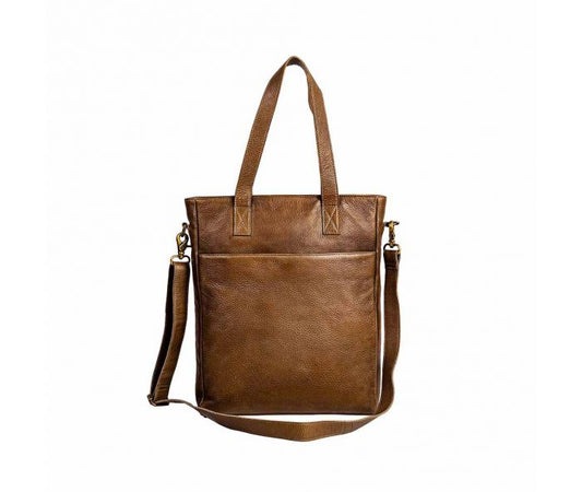 Purses Myra Bag Open Plain Leather Bag S-9357