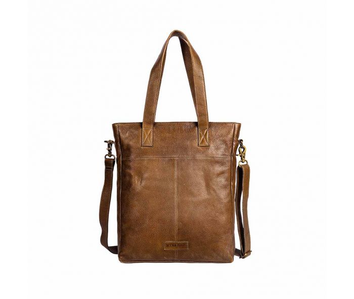 Purses Myra Bag Open Plain Leather Bag S-9357