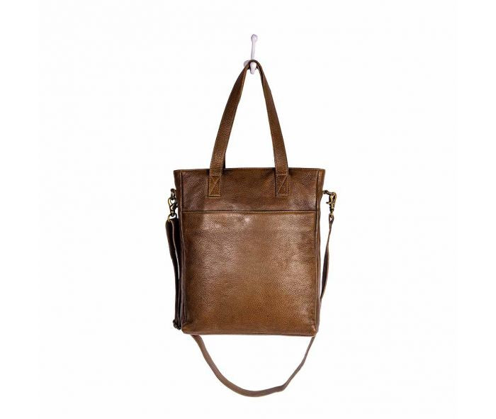 Purses Myra Bag Open Plain Leather Bag S-9357