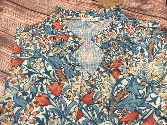 Shirts Women’s Long Sleeve  Blue Combo B10025