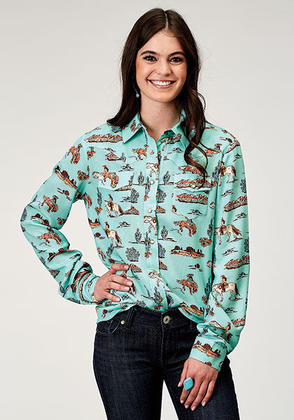 Shirts Women’s Roper LS Snap Western Print 03-050-0590-2012