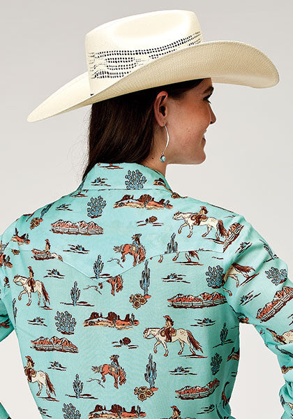 Shirts Women’s Roper LS Snap Western Print 03-050-0590-2012