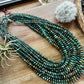 30 Inch Rondelle Graduated Turquoise Green Blue Necklace 091