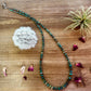 30 Inch Rondelle Graduated Turquoise Green Blue Necklace 091