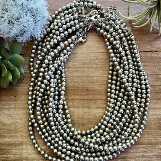 Jewelry 16 inch 6 mm Navajo pearl necklace Accessories 014