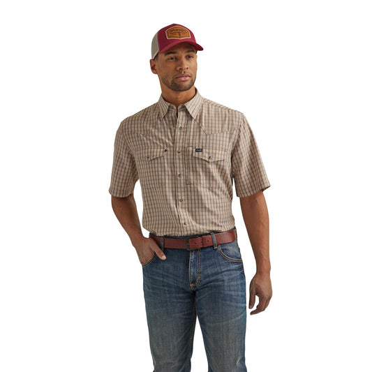 Shirts Mens Short Sleeve Ventilated Plaid 112344574
