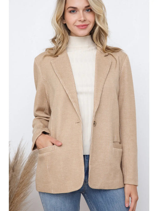 Blazer Brown Corduroy Women’s Outerwear