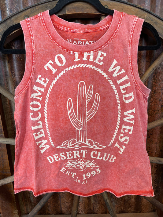 Tops Women’s Ariat Tank  Welcome To The Wild West 10058776