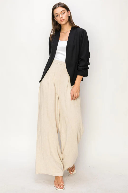 RUCHED SLEEVE BLAZER HF24E177