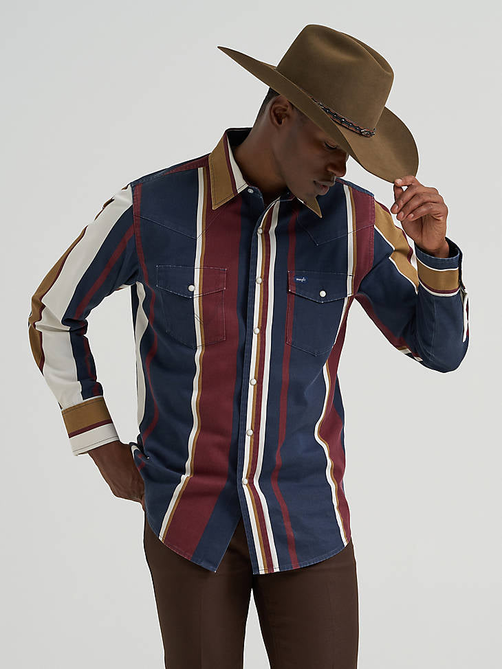 Shirts Men’s Wrangler Brushpoper Long Sleeve Pearl Snap 112381998