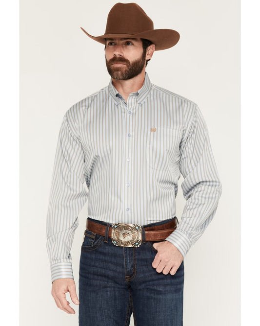 Shirts Men’s Cinch Long Sleeve Button Striped Tencel MTW1106153
