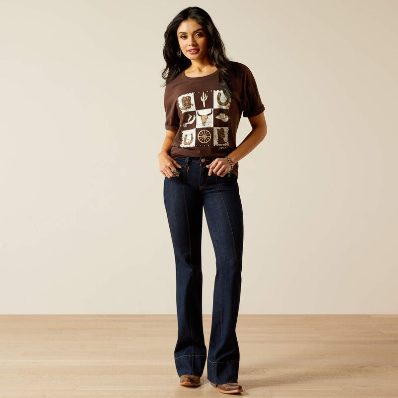 Shirts Women’s Ariat Checkerboard Short Sleeve Tee 10053956