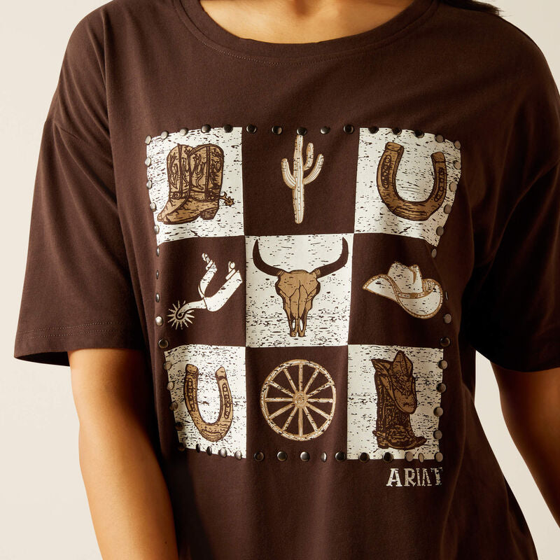 Shirts Women’s Ariat Checkerboard Short Sleeve Tee 10053956