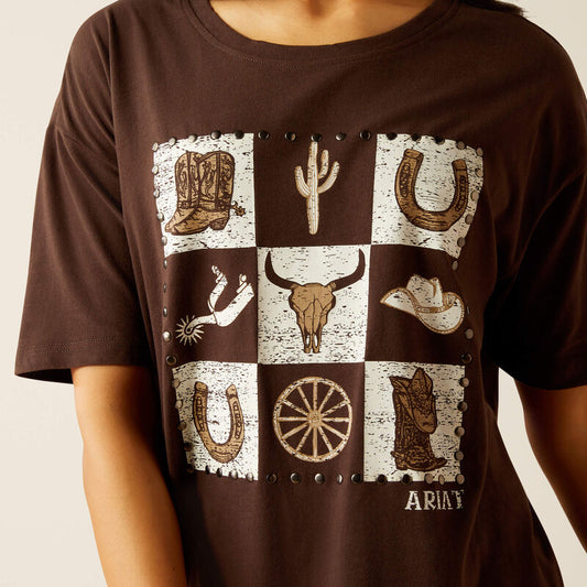 Shirts Women’s Ariat Checkerboard Short Sleeve Tee 10053956