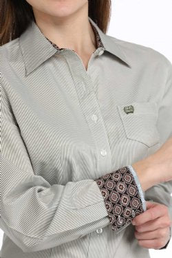 Shirts Women’s Cinch TENCEL Olive Stripe MSW9164233