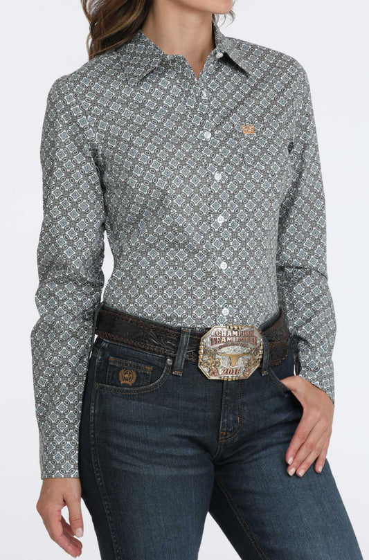 Shirts Women’s Cinch Stretch Long Sleeve Print MSW9164252