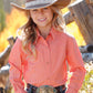 Shirts Cruel Girls Long Sleeve Stripe Coral CTW339002