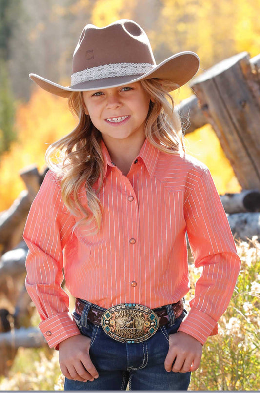 Shirts Cruel Girls Long Sleeve Stripe Coral CTW339002