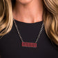 Jewelery Necklace Red Bar N1281RD