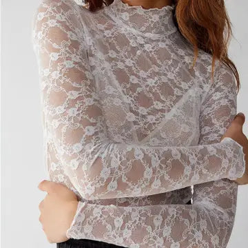 Shirts Women’s Mock Neck Rose Floral RCJY03247