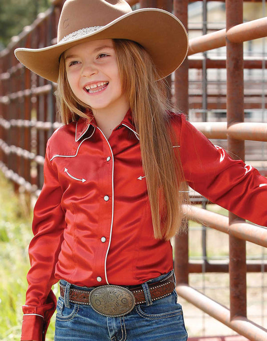 Shirts Girls Cinch Long Sleeve Retro Snap CTW3370029