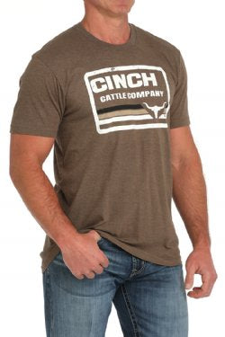 Shirts Men’s Cinch Short Sleeve Tee Brown Cattle Company MTT1690675