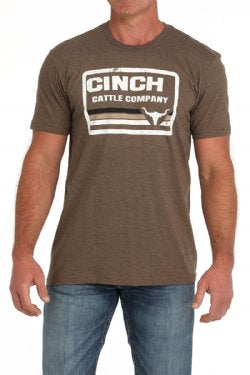 Shirts Men’s Cinch Short Sleeve Tee Brown Cattle Company MTT1690675
