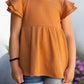 Shirts Girls Flutter Sleeve Peplum