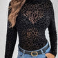 Shirt Women’s Leopard Mesh Top CWTBLL3466