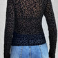 Shirt Women’s Leopard Mesh Top CWTBLL3466
