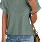 Shirts Women’s Short Ruffle Sleeve Round Neck CWTTS1321