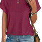 Shirts Women’s Short Ruffle Sleeve Round Neck CWTTS1321