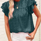 Shirts Women’s Leopard Print Ruffle Sleeve CWTBLSL0444
