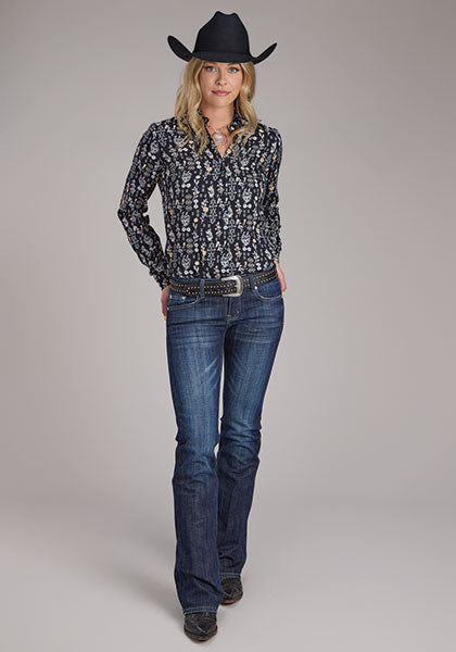 Shirts Women’s Roper Long Sleeve Floral Rayon 03-050-0590-3050
